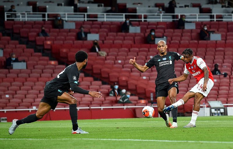 Reiss Nelson scored with an excellent finish